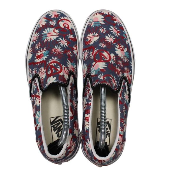 Vans Classic Slip-On (Vans Crew) Floral/Red Shoes Size 10‎ Mens - Picture 7 of 9